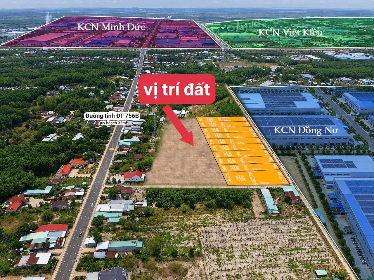 350Tr SỞ HỮU NGAY LÔ ĐẤT 250M² SÁT KCN MINH HƯNG SIKICO - ĐỒNG NƠ