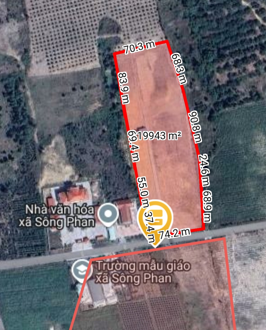 Bán đất 22000m² ngang 76m giá 24 tỷ tại Xã Tân Lập