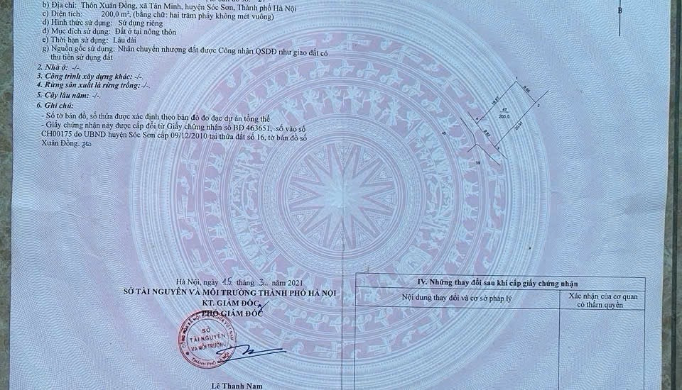 Bán Nhà Mới Xây 3 tầng 200m full thổ cư sẵn ở Tại Xuân Đồng - Tân Minh