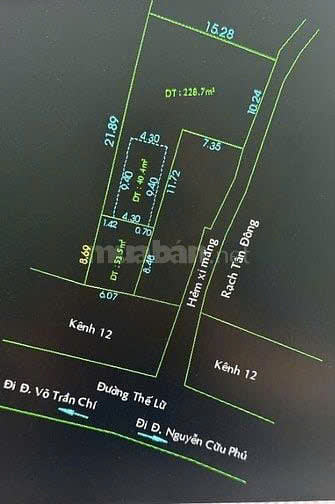 BÁN ĐẤT 2 MẶT TIỀN ĐƯỜNG THẾ LỮ - TÂN NHỰT - BÌNH CHÁNH - NGANG 6M NỞ HẬU 15M CỰC ĐẸP