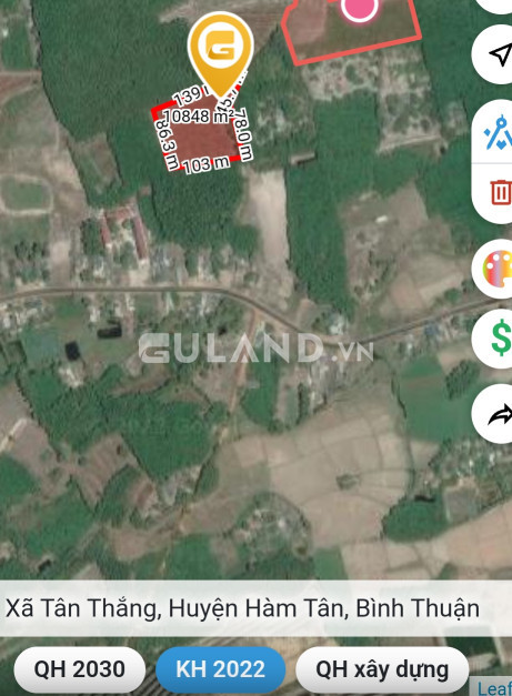 Bán đất 10172m² ngang 136m giá 7.8 tỷ tại Xã Tân Thắng Huyện Hàm Tân