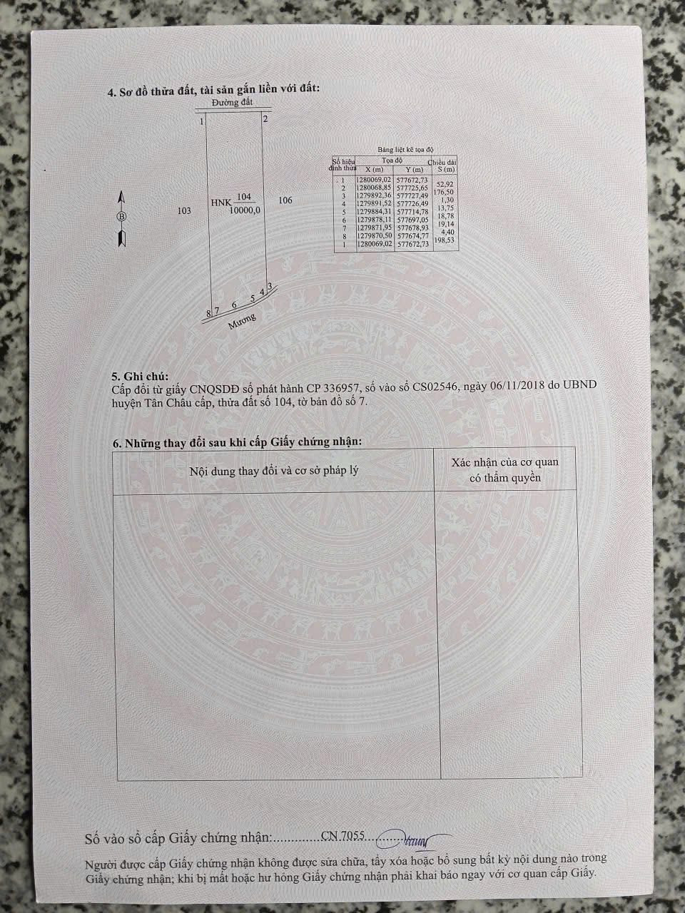 Bán đất 10063.4m² ngang 50m giá 750 triệu Xã Tân Thành