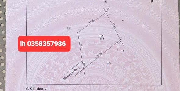 Bán đất 411.5m² ngang 17.41m giá 2.66 tỷ Xã Tân Thành