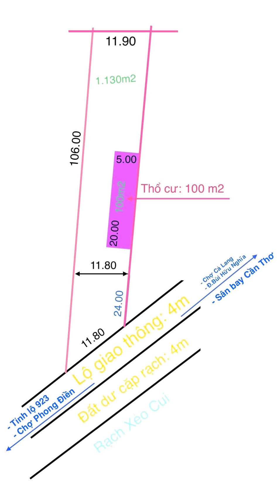Bán Hơn 2.200 m2 (200 m2 thổ cư) - mặt tiền 31m.