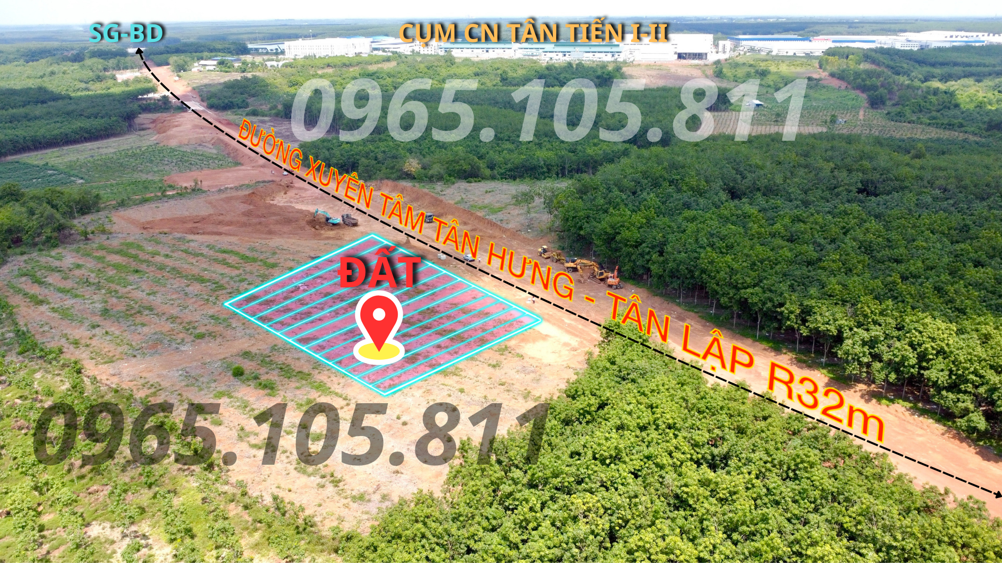 Sỉ 12 nền mặt tiền Xuyên Tâm 32m sát Cụm CN Tân Tiến 1,2. Giá 450tr