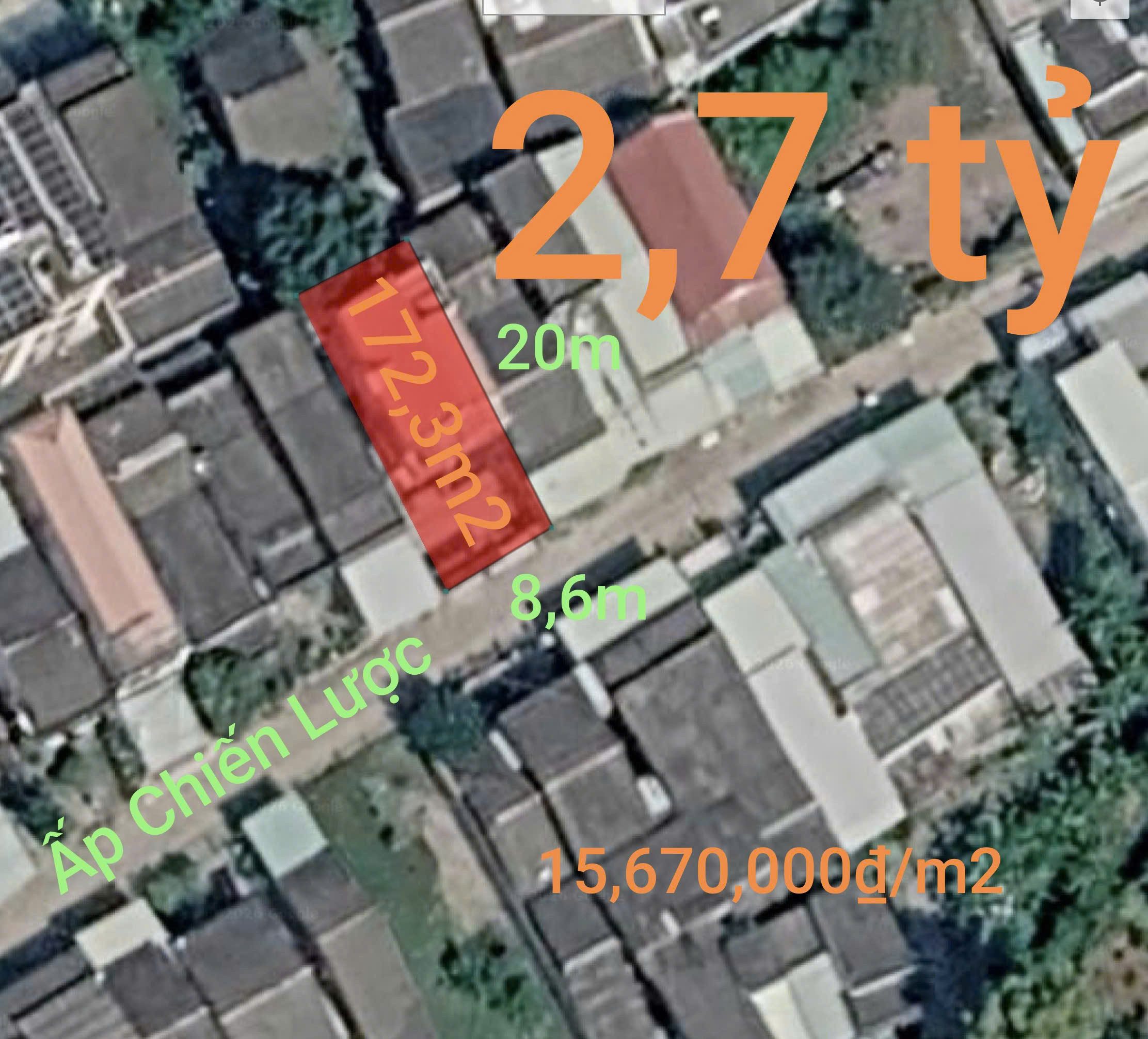 Bán Nhà riêng 172m² thổ cư 172m² giá 2.7 tỷ tại Xã Tân Trụ Tây Ninh