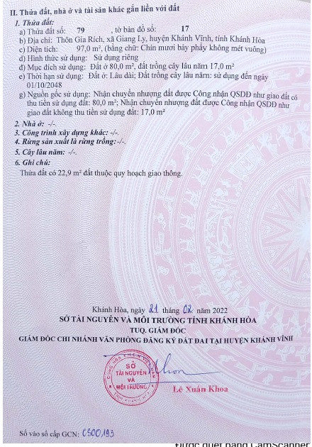 Bán đất 97m² ngang 5,75m giá 420 triệu Xã Tây Khánh Vĩnh