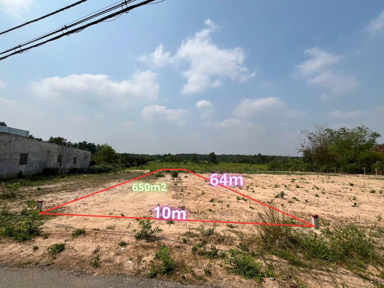 ĐẤT NỀN GIÁ TỐT TẠI CỦ CHI – 2 MẶT TIỀN – ~650m² – GIÁ 1,9 TỶ