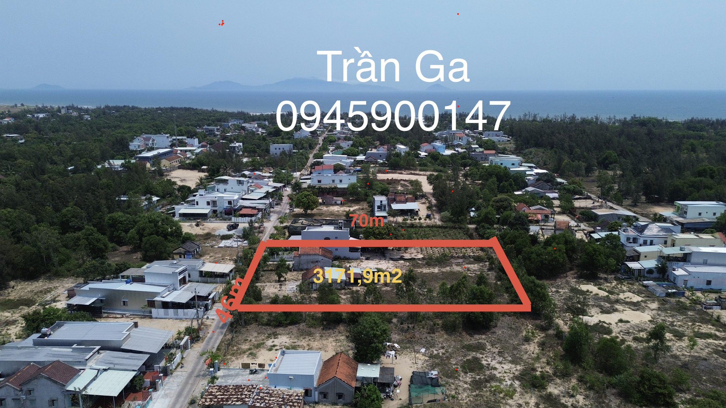 Bán  3171m² tại xã Bình Dương,nằm giữa Casino Và vinpearl nam Hội An