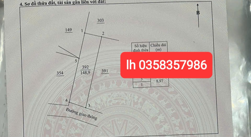 Bán đất 148.9m² ngang 6m giá 967 triệu Xã Thành Công