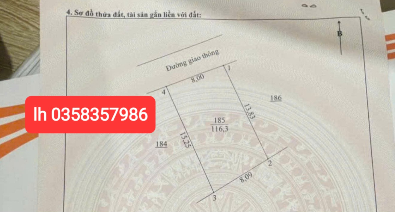 Bán đất 116m² ngang 8.09m giá 500 triệu Xã Thành Công