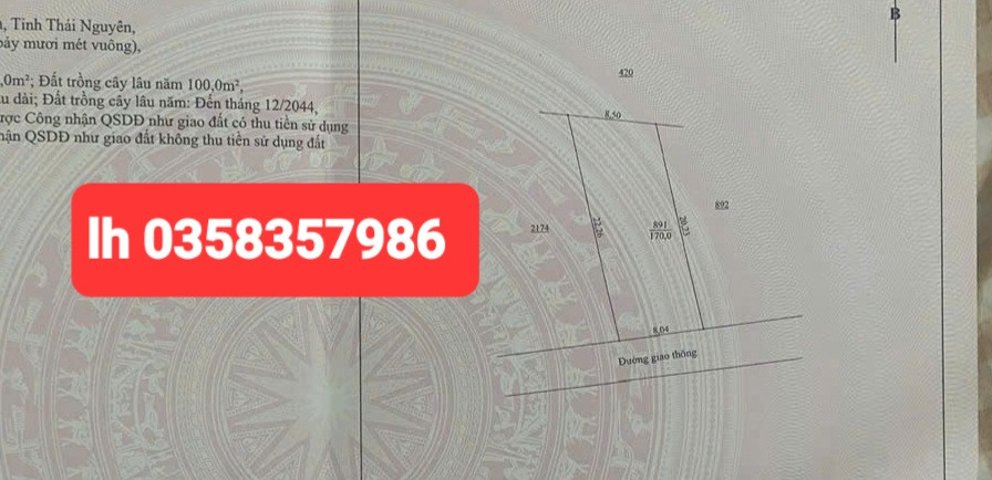 Bán đất 170m² ngang 8.5m giá 600 triệu Xã Thành Công