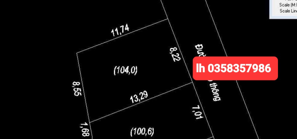 Bán đất 104m² ngang 8.55m giá 480 triệu Xã Thành Công