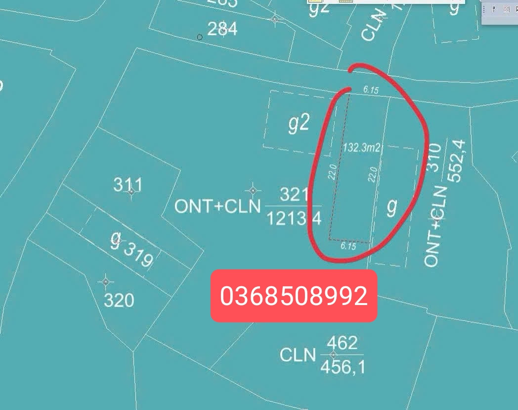 Bán đất 132m² ngang 6,15m giá 1.28 tỷ Xã Thành Công