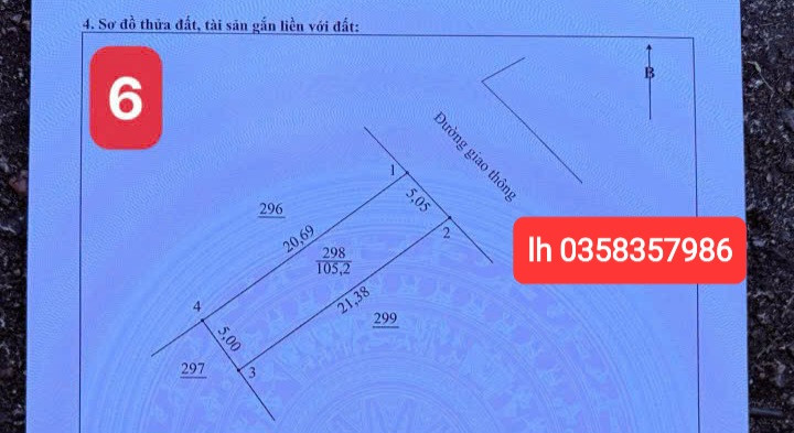 Bán đất 105.2m² ngang 5.05m giá 1.15 tỷ Xã Thành Công