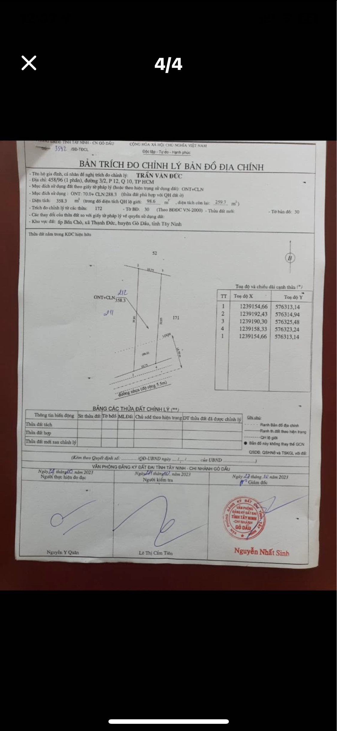 Bán đất 360.6m² ngang 10m giá 1.35 tỷ Xã Thạnh Đức