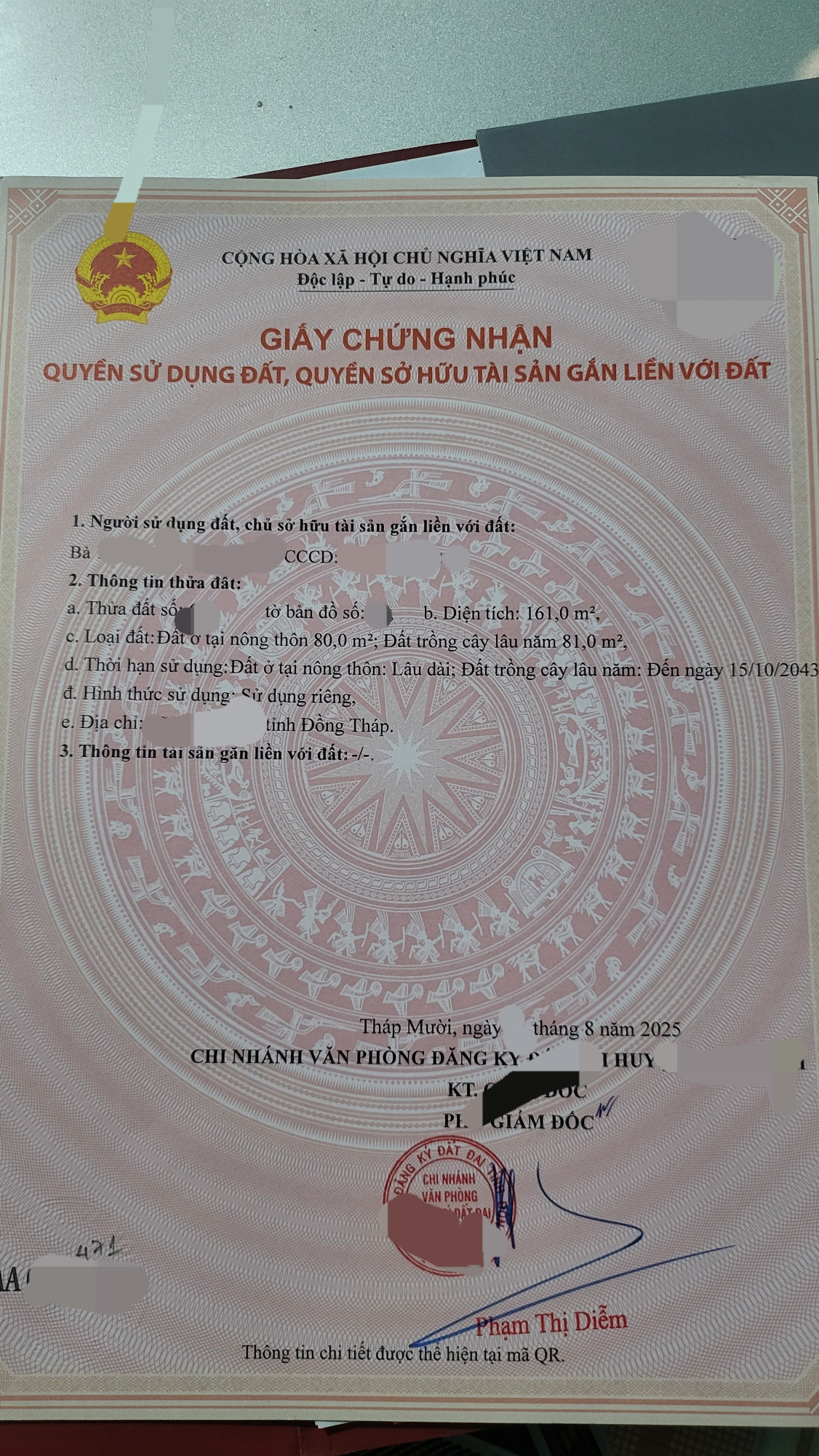 Bán đất 161m², có thổ cư ngang 5m giá 739 triệu Xã Thanh Mỹ
