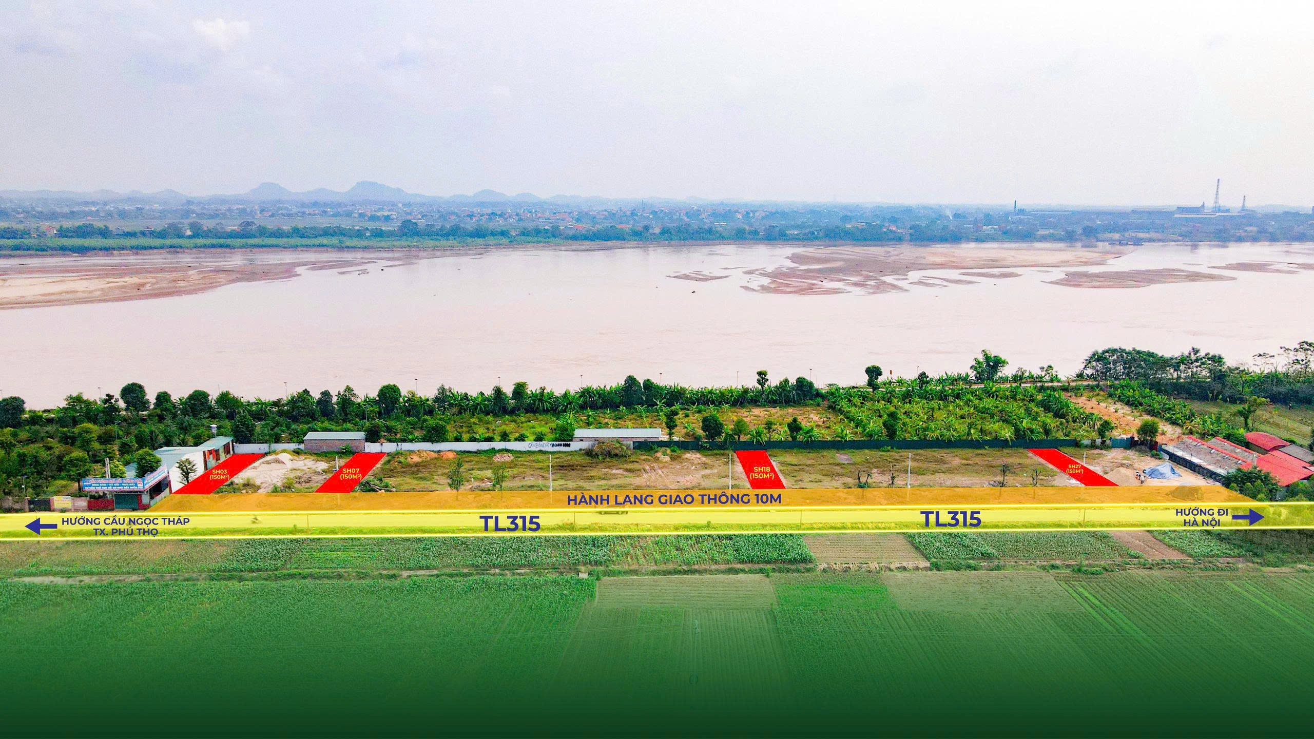Bán lô đất 150m2 mặt tiền tỉnh lộ 315 – Tam Nông, đón sóng phát triển