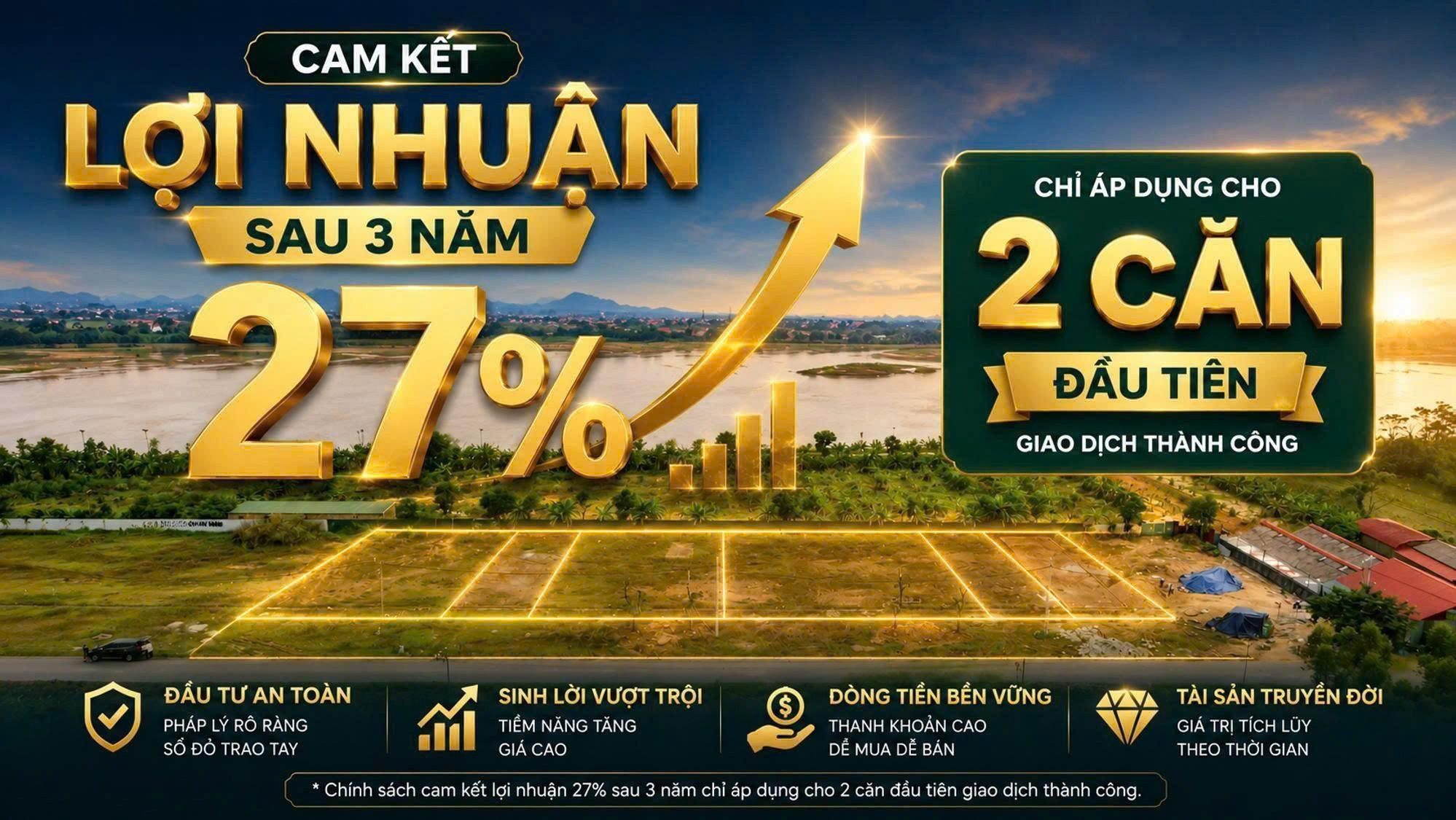 CHỈ CÒN 04 LÔ ĐẤT MẶT ĐƯỜNG ĐT315 – GIÁ 10.x TRIỆU/m², CAM KẾT LỢI NHUẬN 27% SAU 3 NĂM!