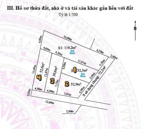 Chủ gửi bán 52 m Thiên Hương , ko lỗi . l/h:076.231.9990 em Thúy