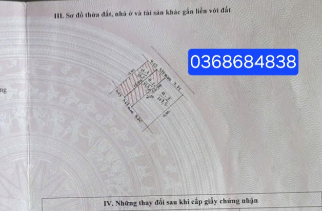 Bán đất 107.5m² ngang 7.8m giá 4.25 tỷ Xã Thiên Lộc