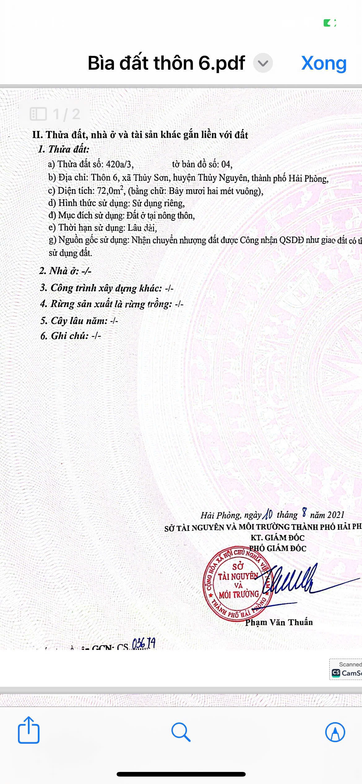 Bán 72 thôn 6 Thuỷ Sơn cách đường 352 chỉ khoảng 100 m. Tiện ích đầy đủ.l/h:076.231.9990 e Thúy