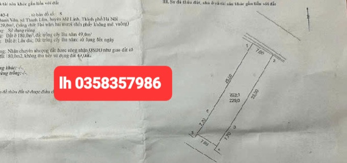 Bán đất 229m² ngang 7m giá 11 tỷ Xã Tiến Thắng