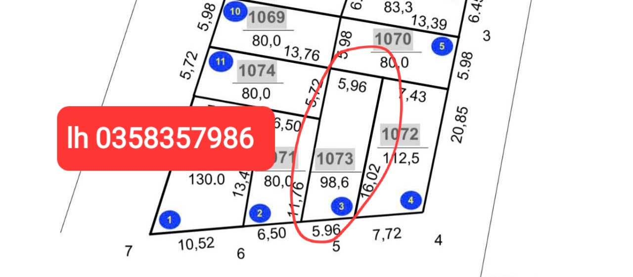 Bán đất 98.6m² full thổ cư ngang 5.96m giá 5.52 tỷ tại Xã Tiến Thắng
