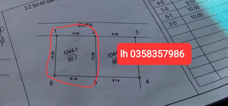 Bán đất 90.7m² full thổ cư ngang 9.14m giá 3.25 tỷ tại Xã Tiến Thắng