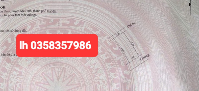 Bán đất 63.8m² ngang 4m Xã Tiến Thắng