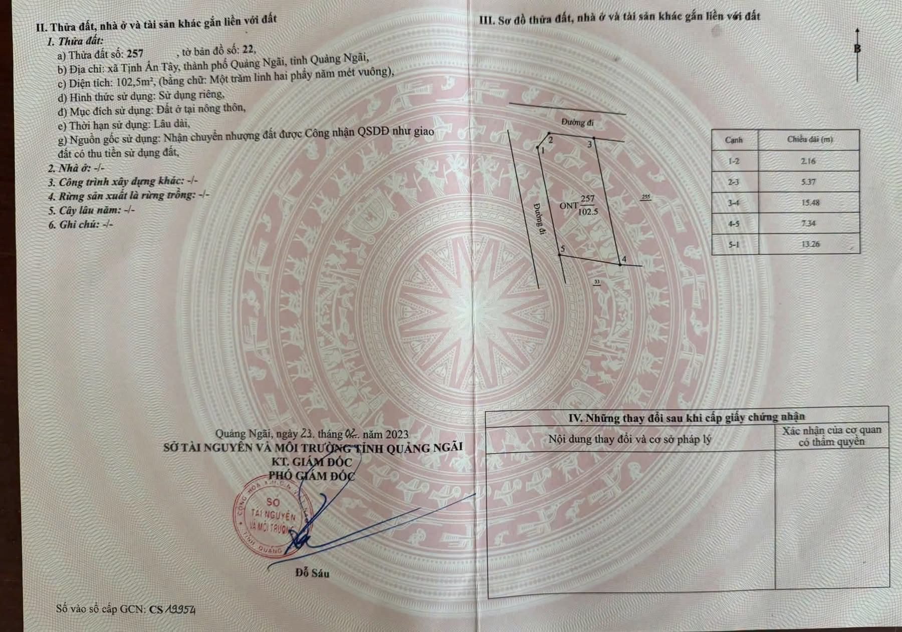 Chính chủ cần bán gấp lô đất rất đẹp