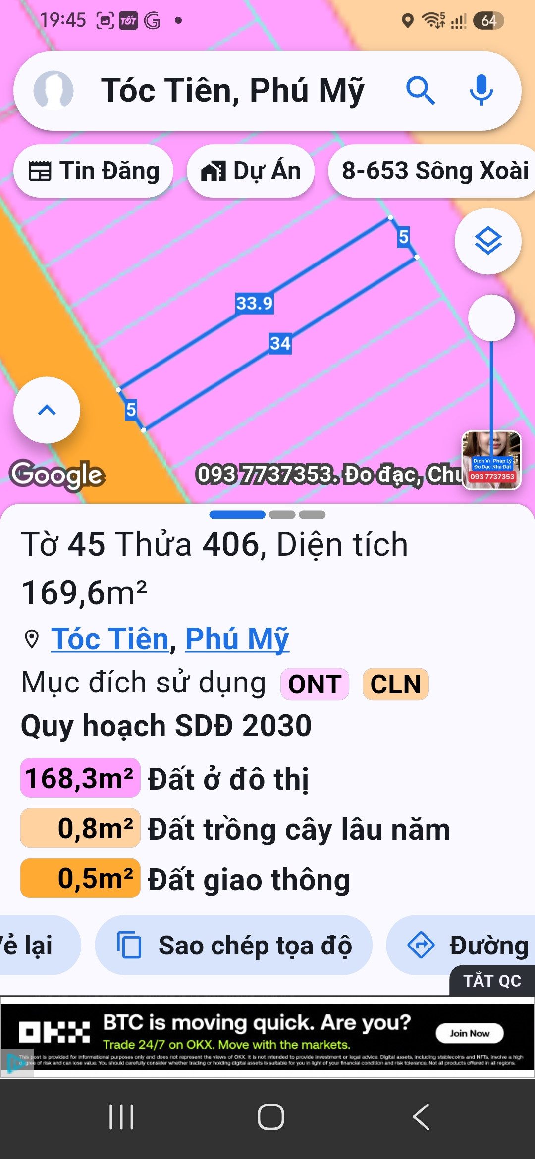 Bán lô đất Mt nhựa đẹp có 100m thổ
Xã tóc tiên .giá tốt