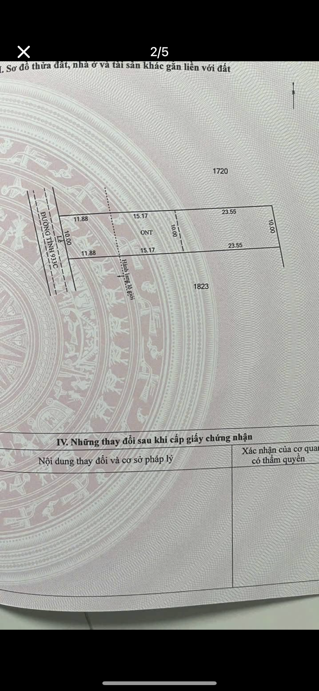Bán đất 500m² ngang 10m giá 1.05 tỷ Xã Trần Đề