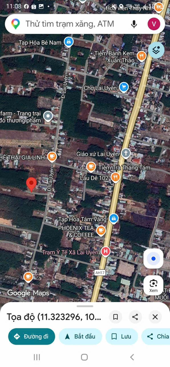 Bán đất 169.5m² có sẵn 80m² thổ cư ngang 5m giá 750 triệu tại Lai uyên gần ql13