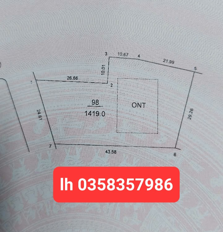 Bán đất 1419m² ngang 24.61m giá 22.5 tỷ Xã Trung Giã