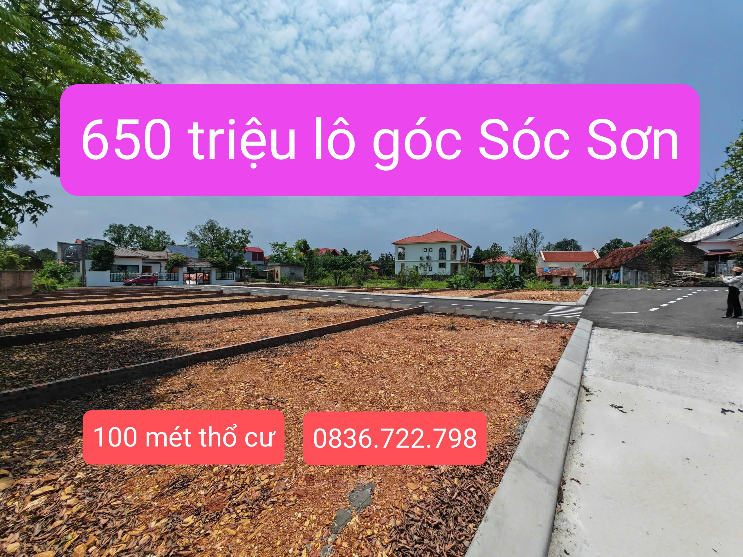 650 triệu 100m full thổ cư Trung Giã Sóc Sơn