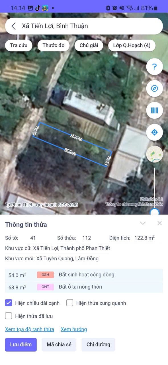 Bán Đất 122m² thổ cư 122m² giá 1.1 tỷ tại Xã Tuyên Quang Lâm Đồng