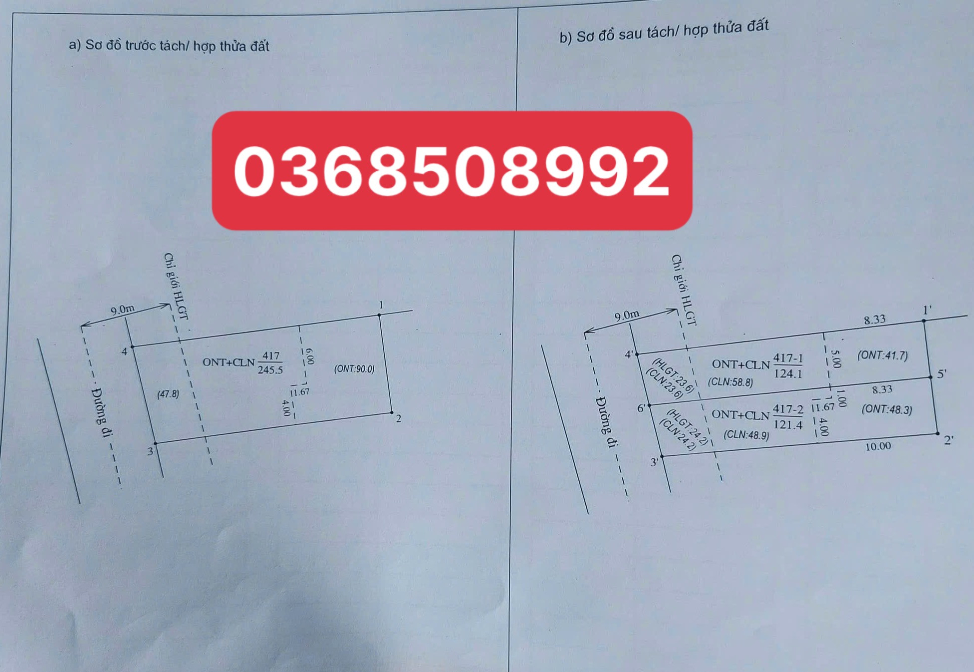 Bán đất 124,1m² ngang 5,03m giá 1.6 tỷ Xã Xuân Cẩm