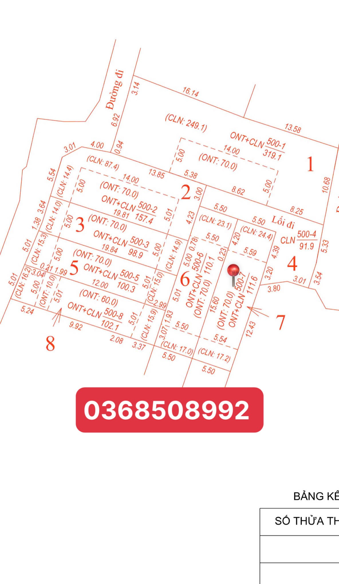 Bán đất 111,6m² ngang 5,5m giá 730 triệu Xã Xuân Cẩm
