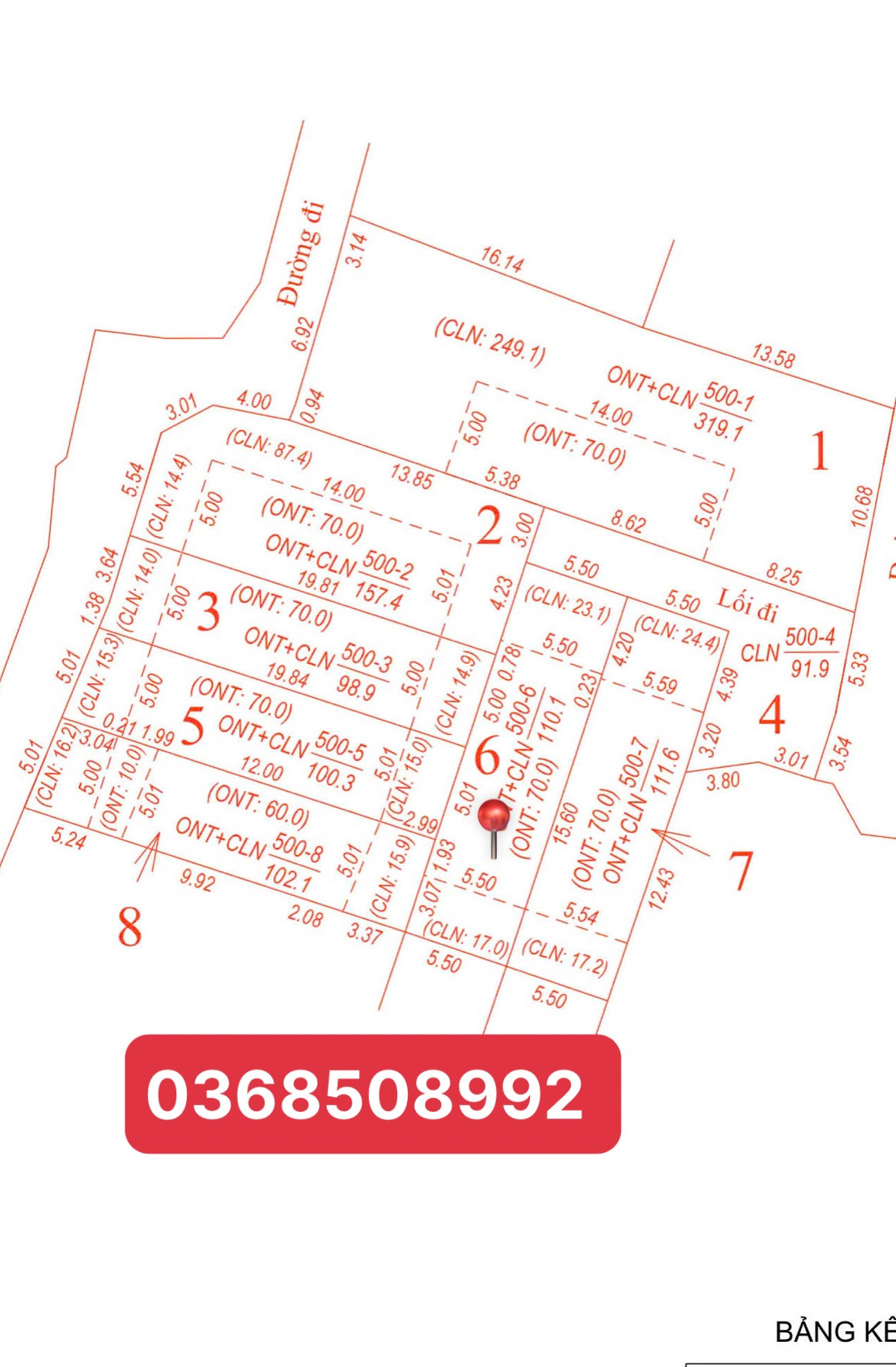 Bán đất 110,1m² ngang 5,5m giá 730 triệu Xã Xuân Cẩm