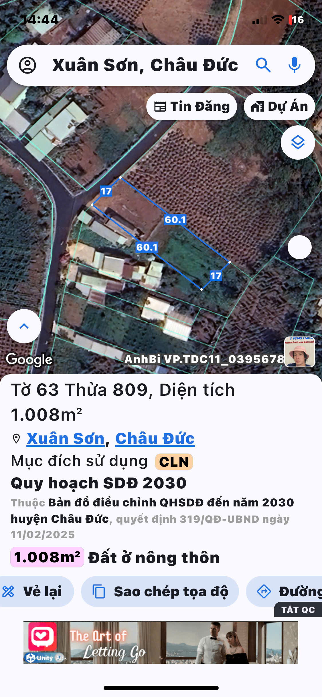 Bán đất 1008m², Ngang 17m, Giá 1.550 tỷ Xã Xuân Sơn