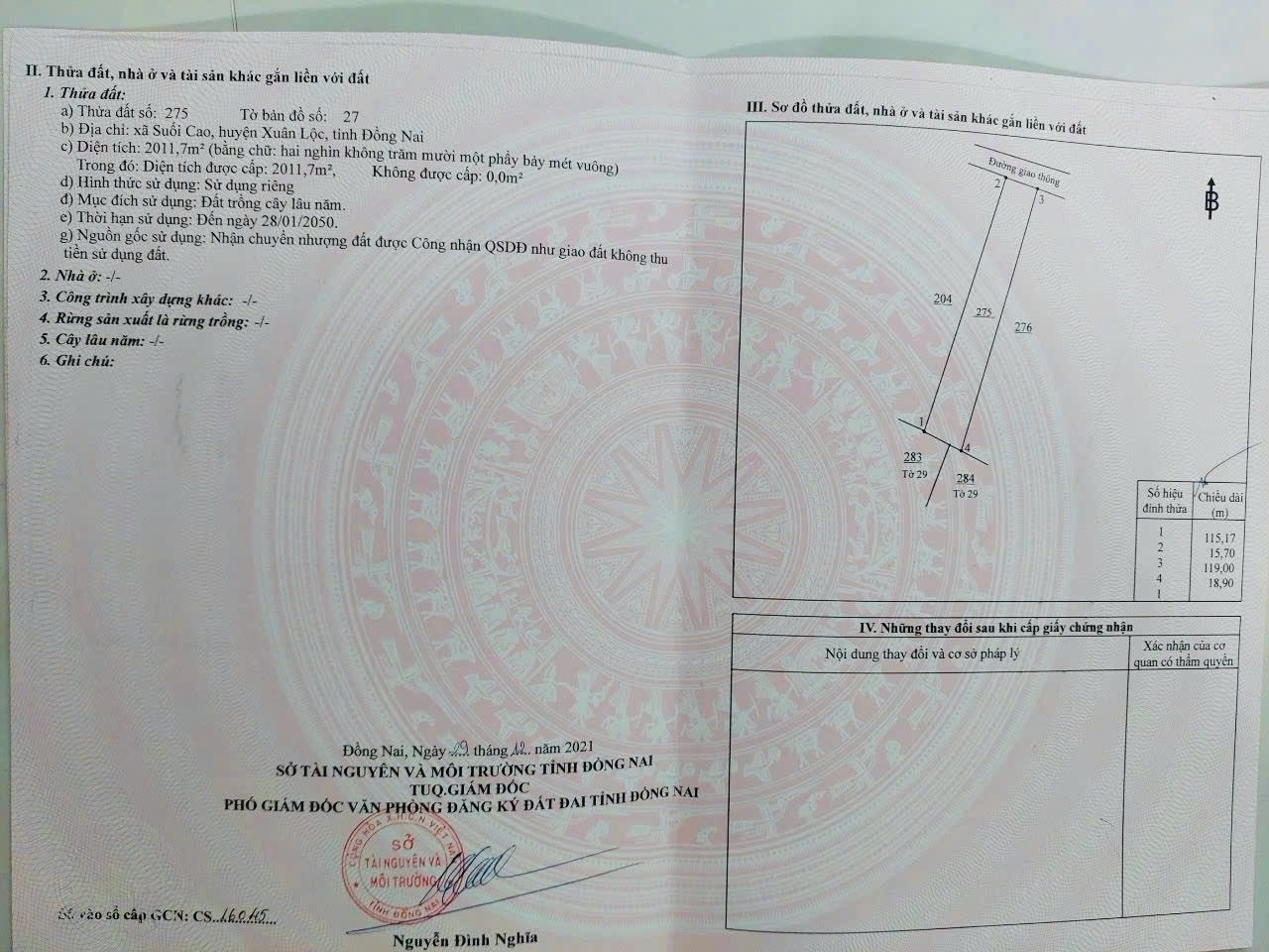 Cần bán 2012 m đất trồng cây lâu năm + quy hoạch đất ở ( ONT) , vị trí ra quốc lộ 5 phút , ngang 15 m 7 dài 119 m , nở hậu 18 m 9 . Rất đẹp .