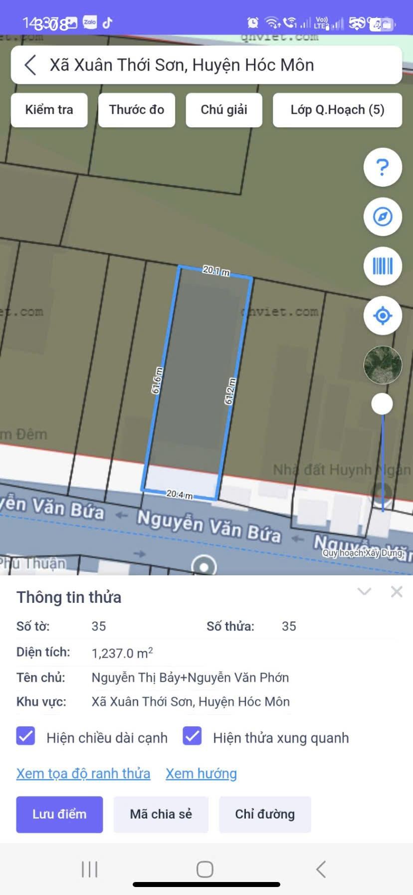 Bán đất thổ cư Mt Nguyễn Văn Bứa
Đường xe cont. Có 410m2 thổ