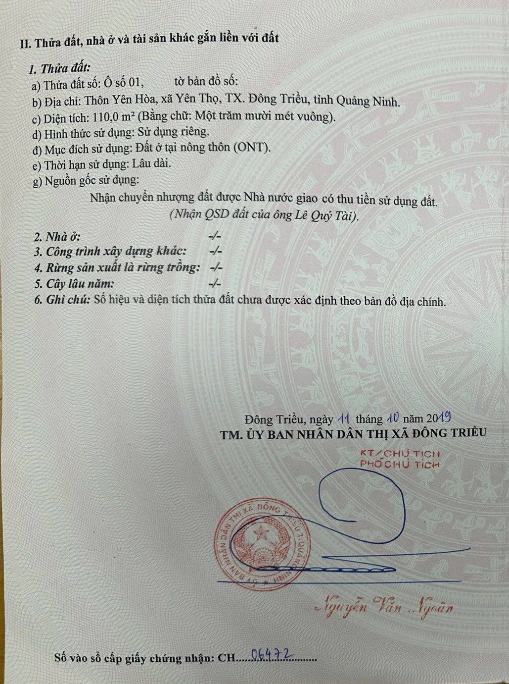 Lô đất siêu đẹp thông từ ql 18 đến đại học công nghiệp quảng ninh