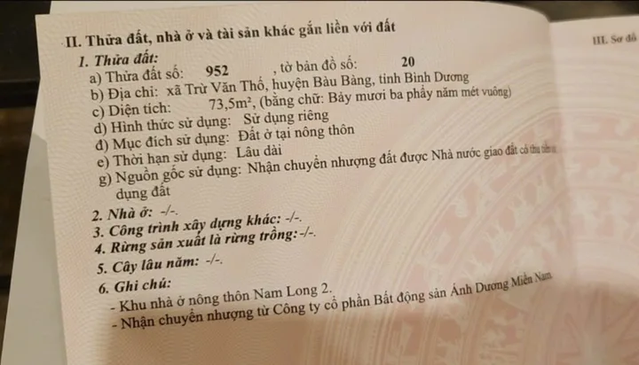 Bán lô đất Nam Long Trừ Văn Thố 760tr
