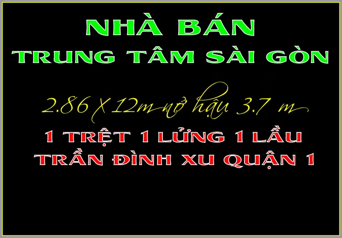 Nhà phố rẻ 1 trệt 1 lửng 1 lầu Trần Đình Xu Quận 1 TP.HCM