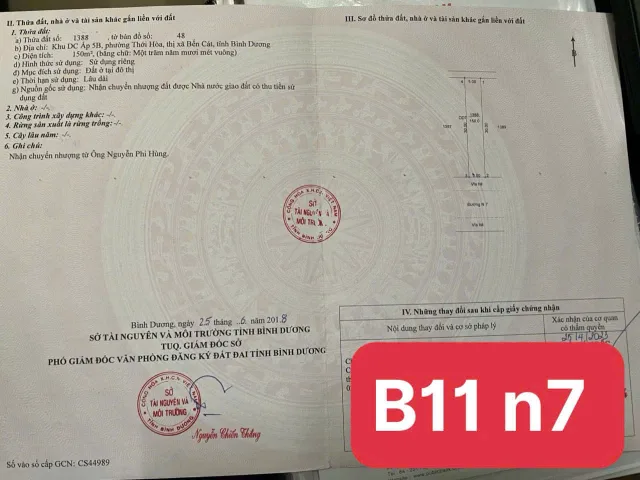Bán miếng đất 5x30 thổ cư Full ngay phường Hòa Lợi Bến Cát đày đủ tiện ích chợ trường đại học kế bên