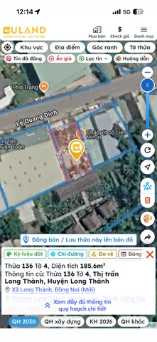 Bán đất 185m² 7.9 tỷ tại Thị trấn Long Thành Huyện Long Thành