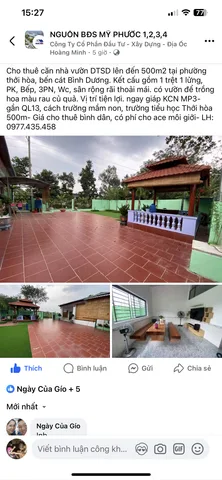 Bán nhà 320.5m² 3.25 tỷ tại Phường Thới Hòa Thị xã Bến Cát