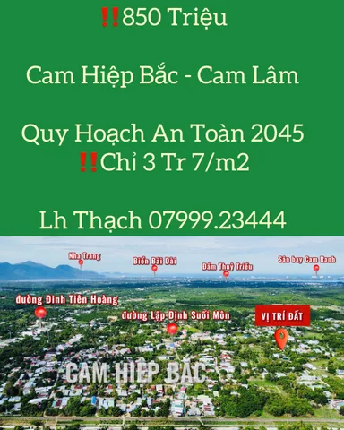 850 triệu Cam Hiệp Bắc. Quy hoạch an toàn 2045